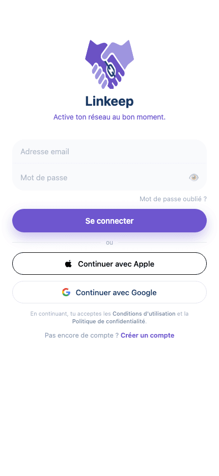 Sign-in screen